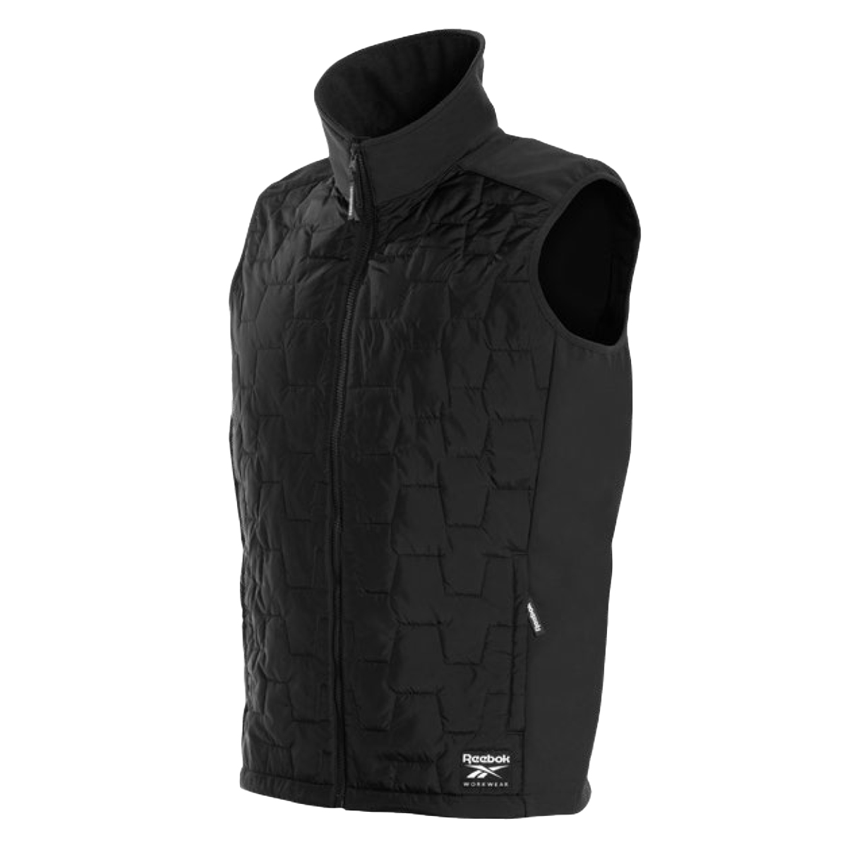 Black Reebok workwear padded vest